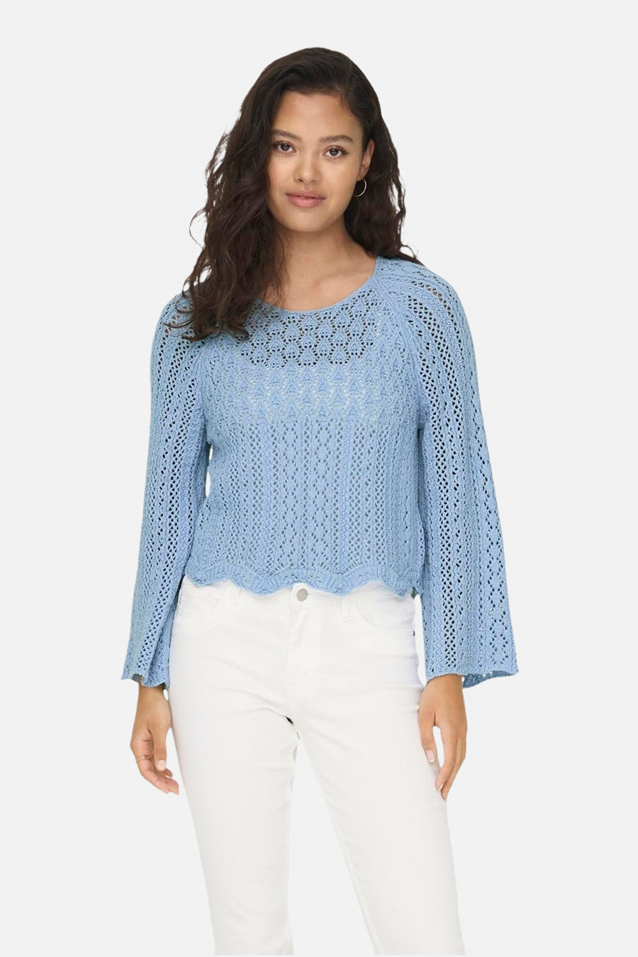 Pull à col rond - bleu - ONLY®