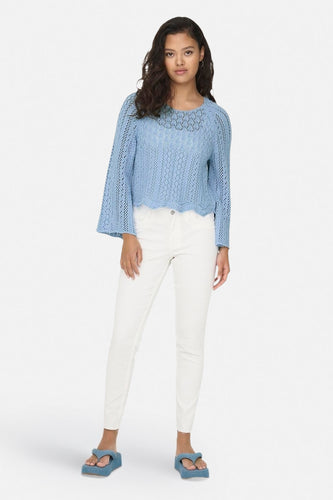 Pull à col rond - bleu - ONLY®