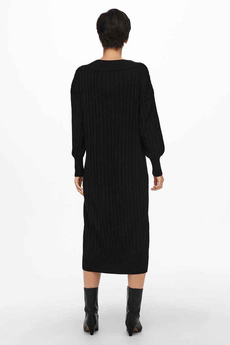ONLNEW TESSA L/S MIDI V DRESS KNT NOOS