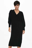 ONLNEW TESSA L/S MIDI V DRESS KNT NOOS