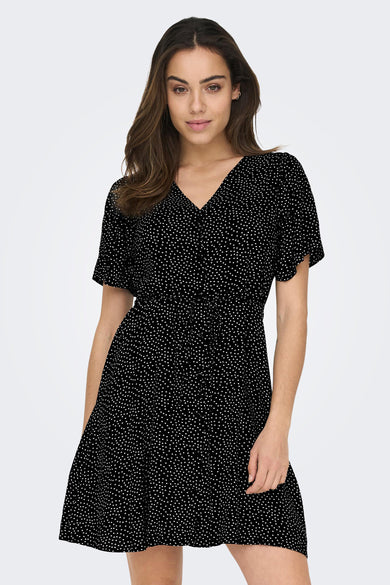 Robe &agrave; manches courtes - noir