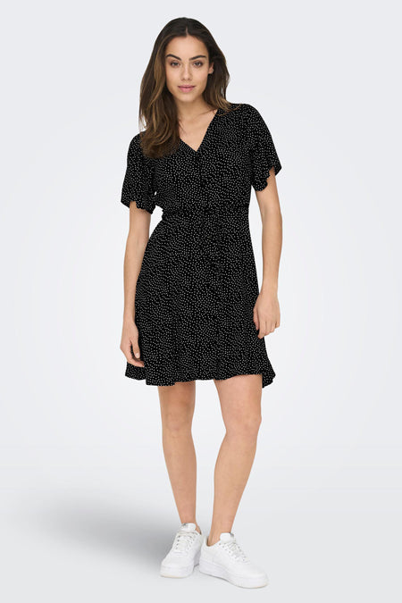 Robe &agrave; manches courtes - noir