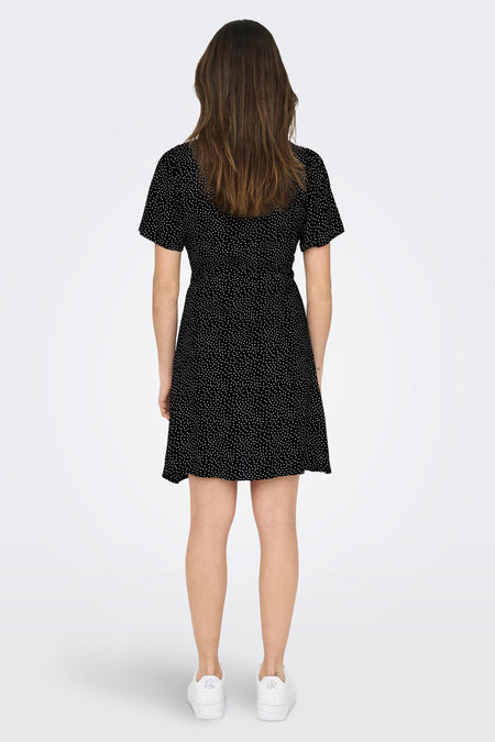 Robe &agrave; manches courtes - noir