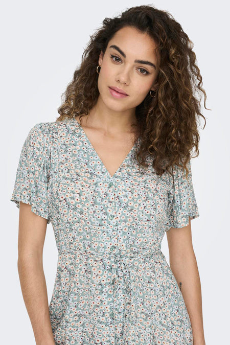 Robe à manches courtes - vert