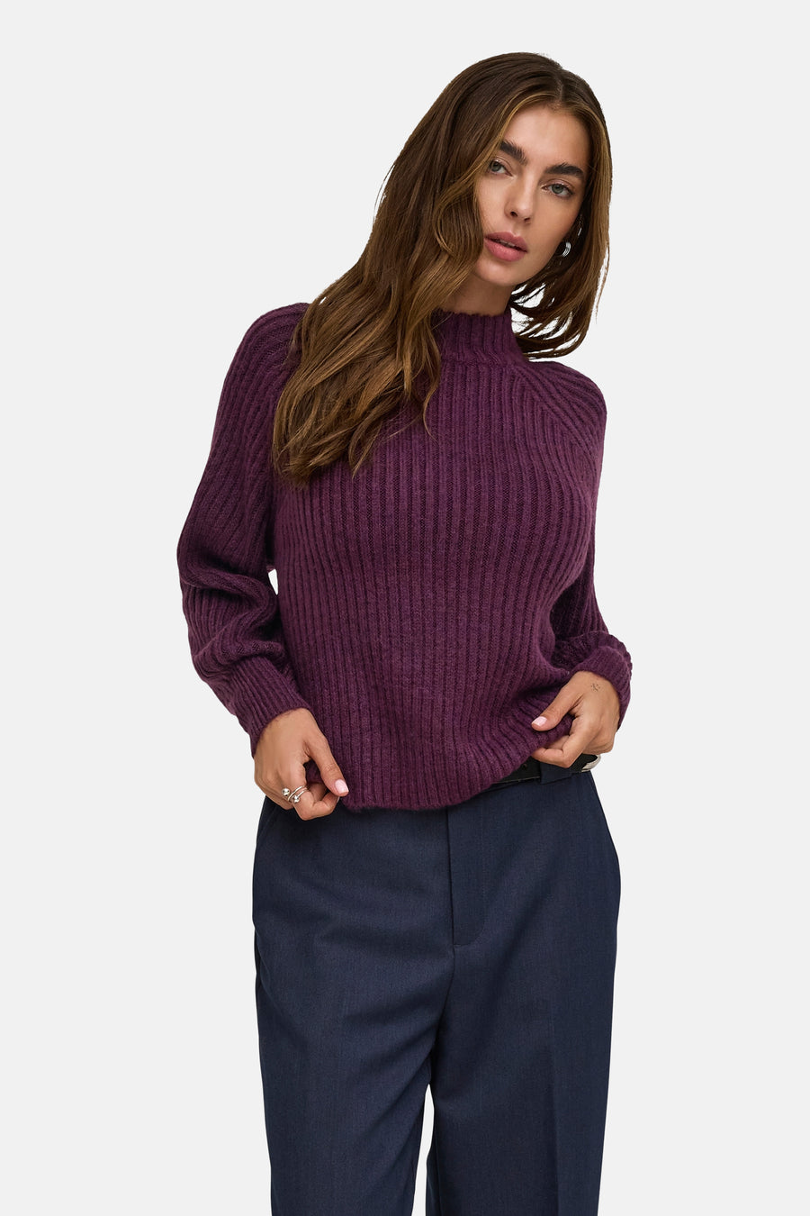 Pull col O mauve - ONLY®