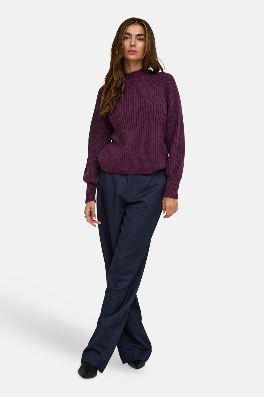 Pull col O mauve - ONLY®