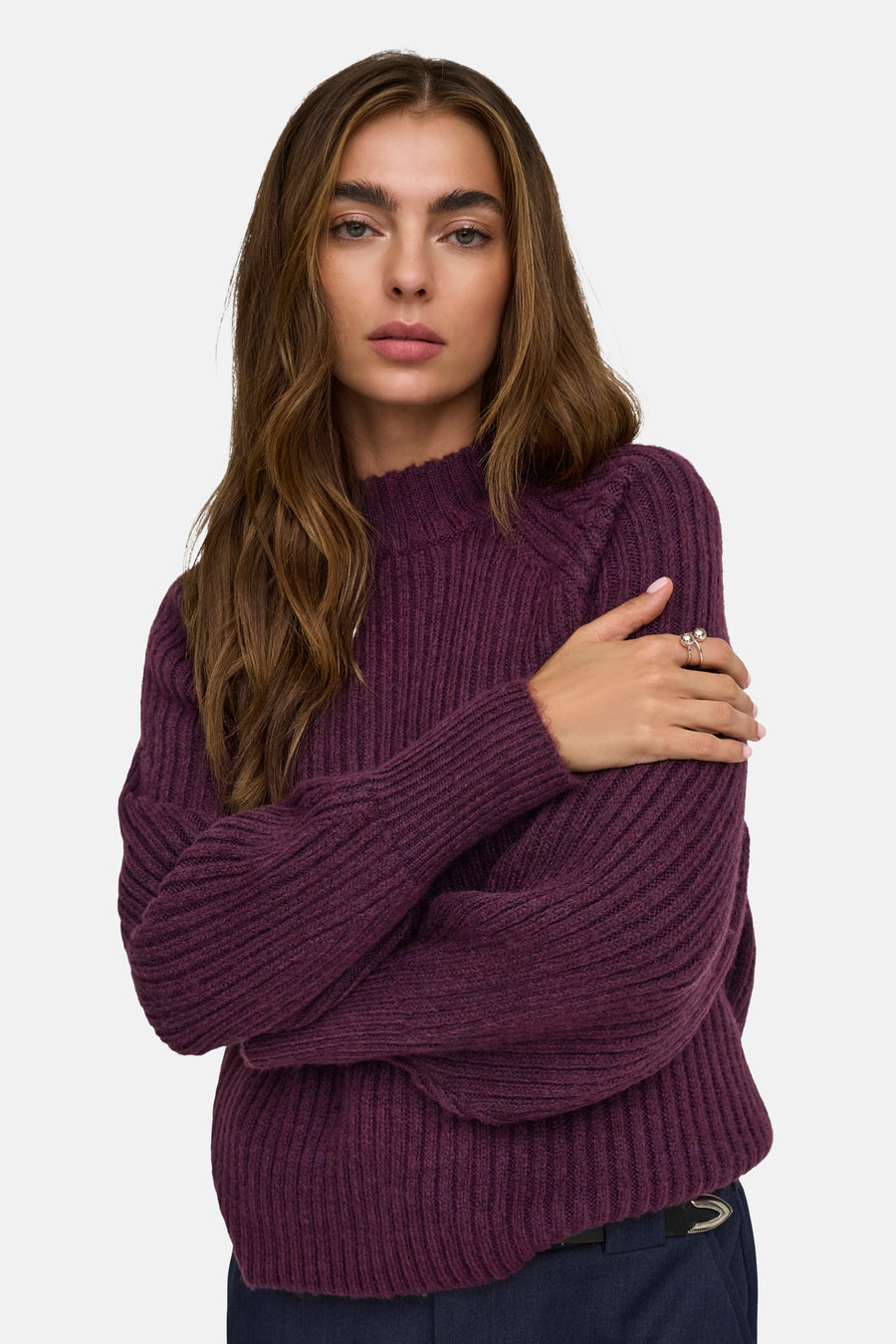 Pull col O mauve - ONLY®