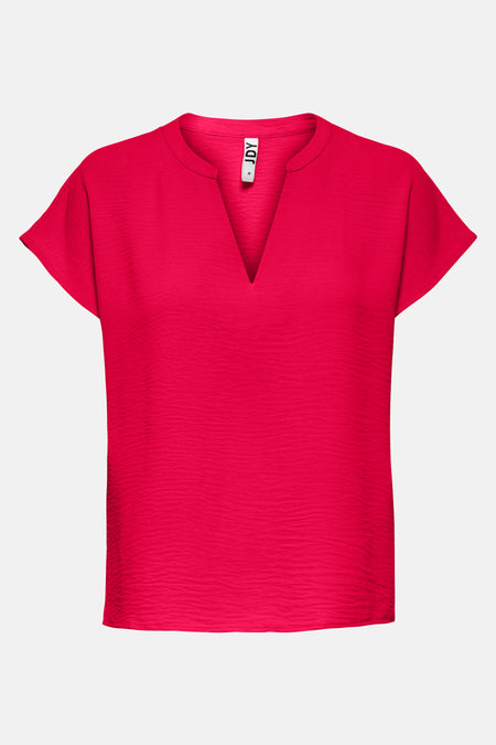 Blouse à manches courtes - rouge