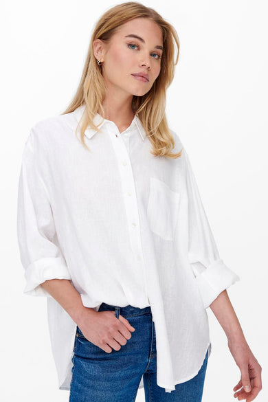 ONLTOKYO L/S LINEN BLEND SHIRT PNT NOOS