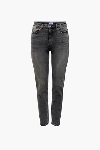 Jean bleu de travail avec des signes d'usure légers.