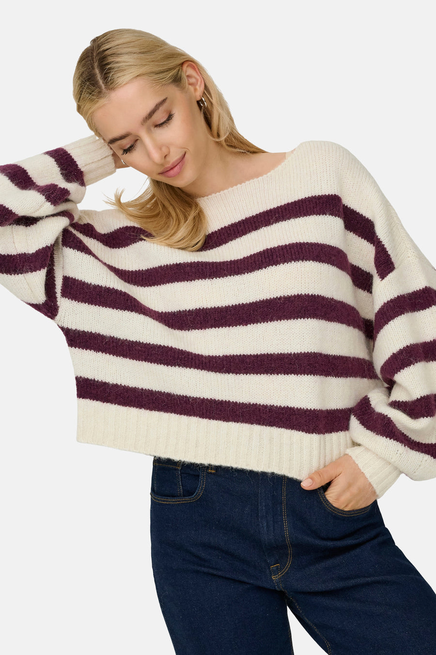 Pull à col rond - écru - ONLY® - 4