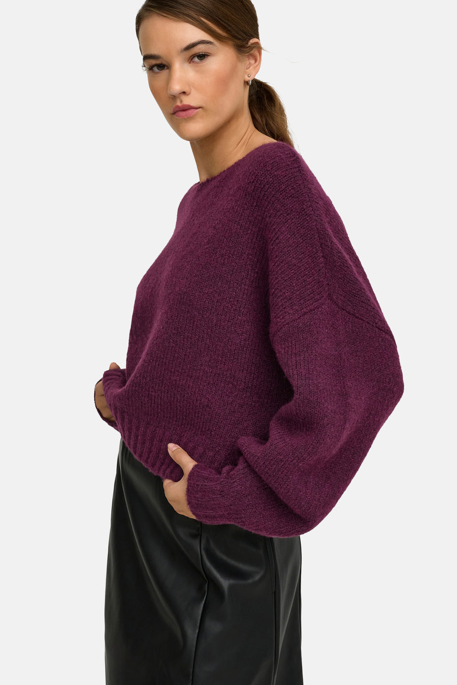 Pull col O mauve - ONLY®