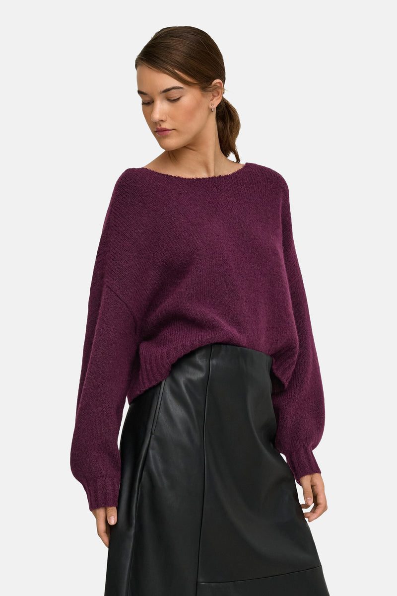 Pull col O - Mauve Wine