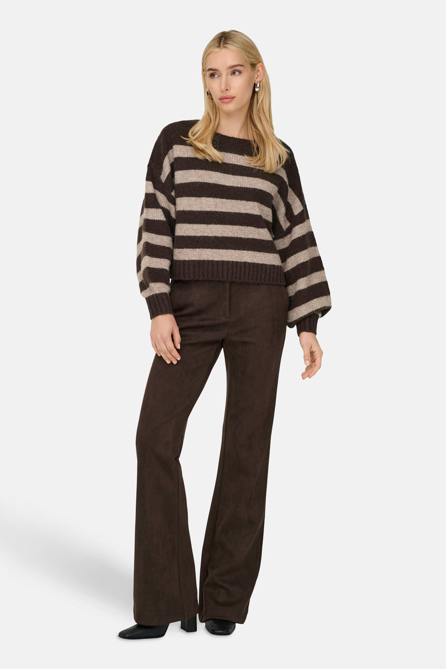 Pull à col rond - Seal Brown