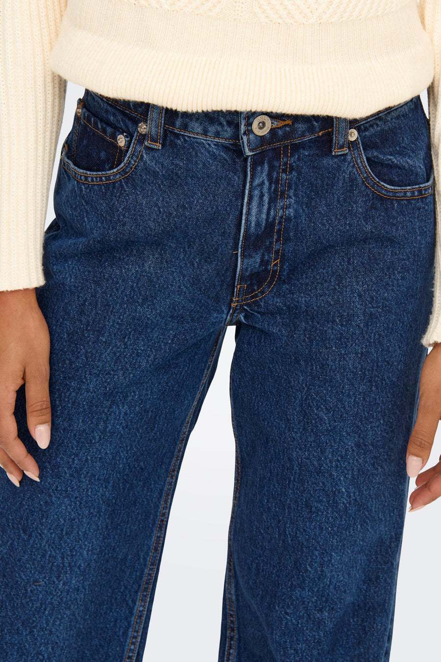 Jean large - denim bleu moyen