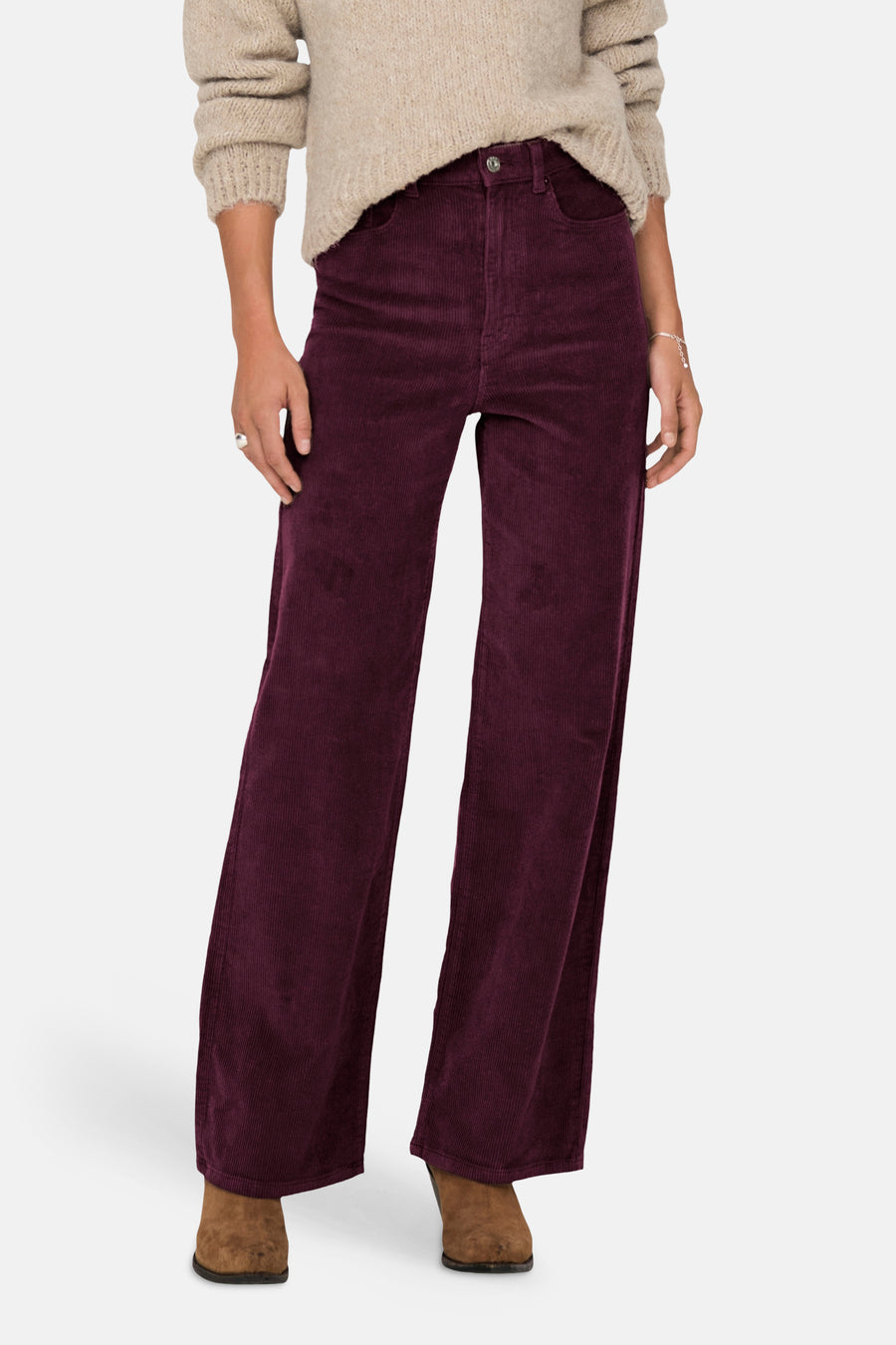 Pantalons 5 poches bordeaux - ONLY®