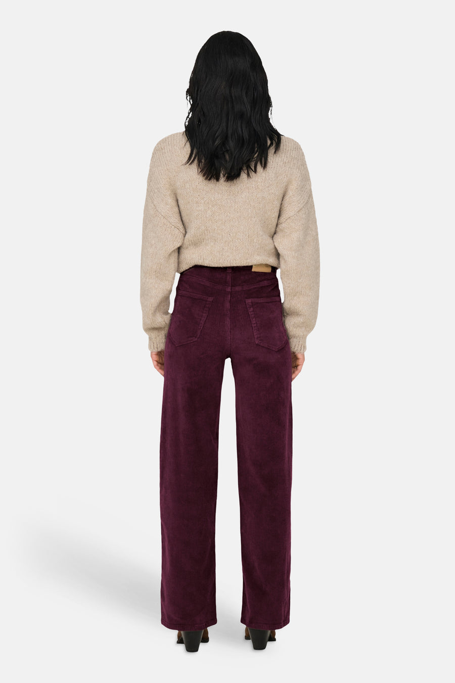 Pantalons 5 poches bordeaux - ONLY®