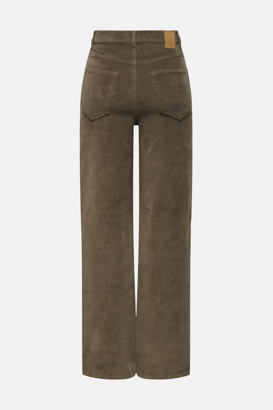 Pantalon brun de ONLY, avec des jambes larges et des poches sur l'arrière, en texture corduroy.