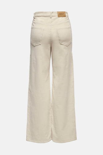 Pantalon de corduroy écru, côté arrière.