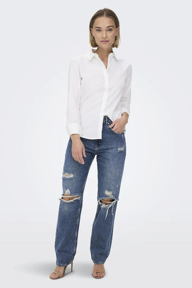 Jean &agrave; coupe droite - bleu