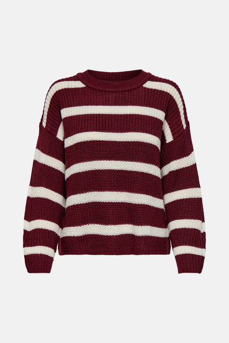 JDYJUSTY L/S STRIPE PULLOVER KNT NOOS