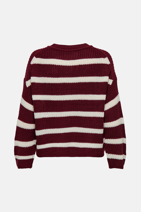 JDYJUSTY L/S STRIPE PULLOVER KNT NOOS