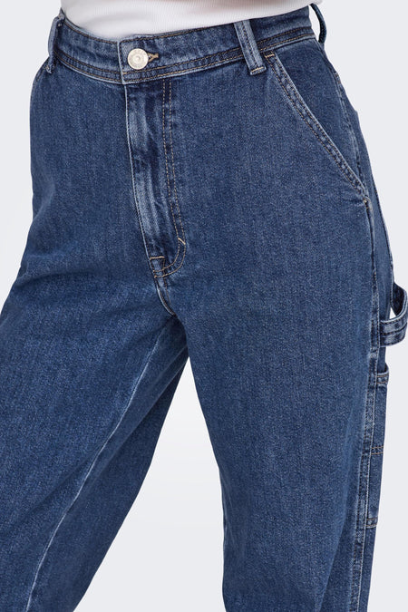 Jean &agrave; coupe droite - bleu