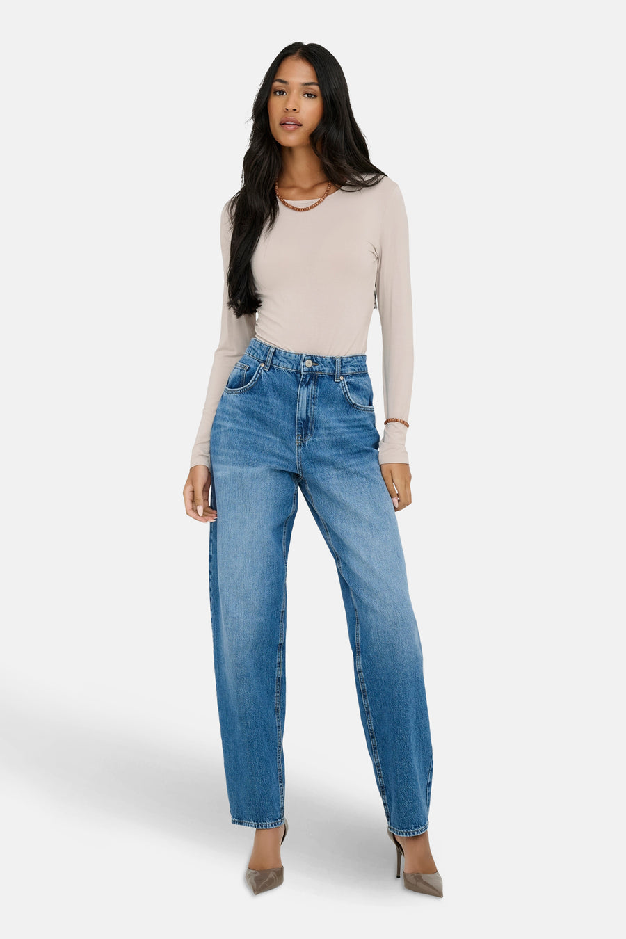 T-shirt à manches longues - beige - JDY