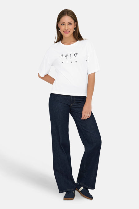 JDYCALLY LIFE S/S EMB TOP JRS