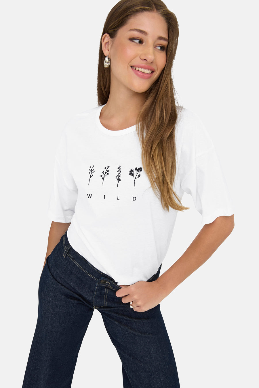 T-shirt à manches courtes - blanc - JDY