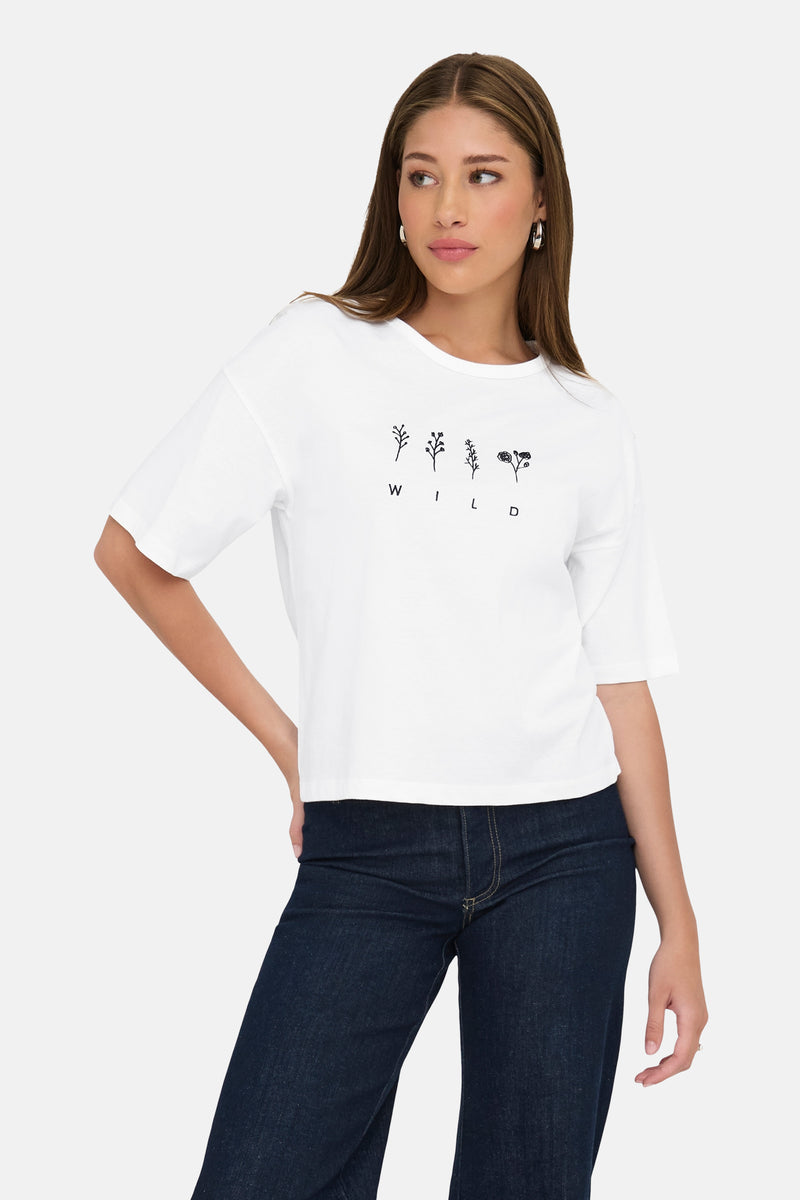JDYCALLY LIFE S/S EMB TOP JRS