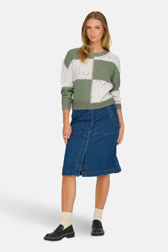 JDYJUSTY L/S MIX STRUC PULLOVER KNT NOOS