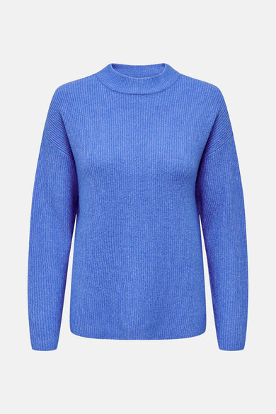 T-shirt bleu avec col rond de ONLY, en une texture fine tr