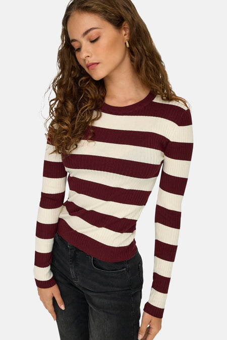 JDYPLUM L/S O-NECK PULLOVER KNT NOOS