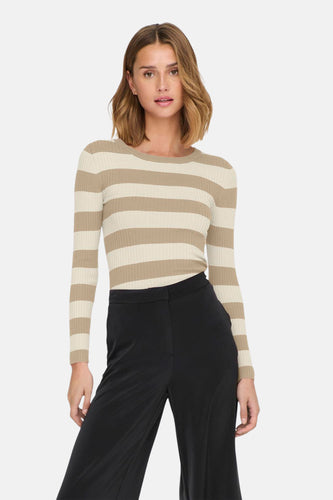 Pull à col rond - beige - JDY - 6