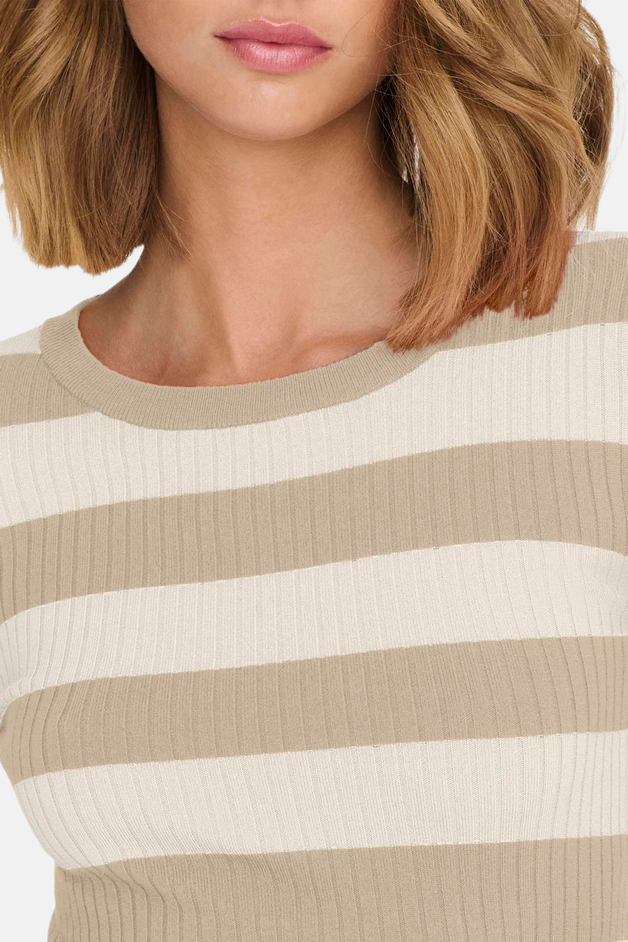 Pull à col rond - beige - JDY - 4