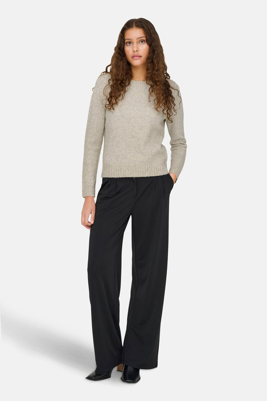 JDYSILJA L/S O-NECK PULLOVER KNT