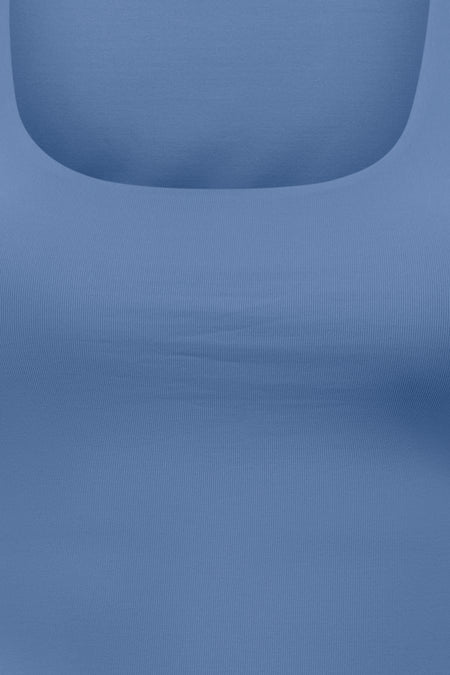 Haut côtelée bleue à col large d'ONLY®.