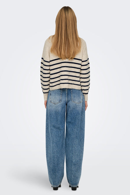 ONLTOKYO L/S ZIP PULLOVER KNT NOOS