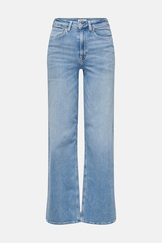 Jean en denim bleu clair large d'ONLY, avec une ceinture classique et des jambes larges.