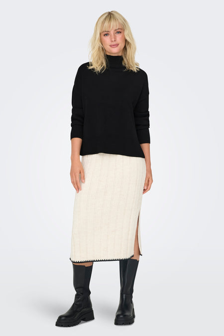 Pull à col roulé - noir