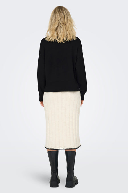 Pull à col roulé - noir