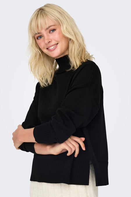 Pull à col roulé - noir