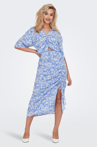 Jupe midi - bleu