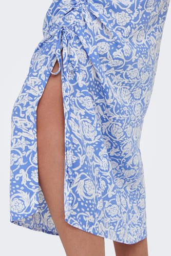 Jupe midi - bleu