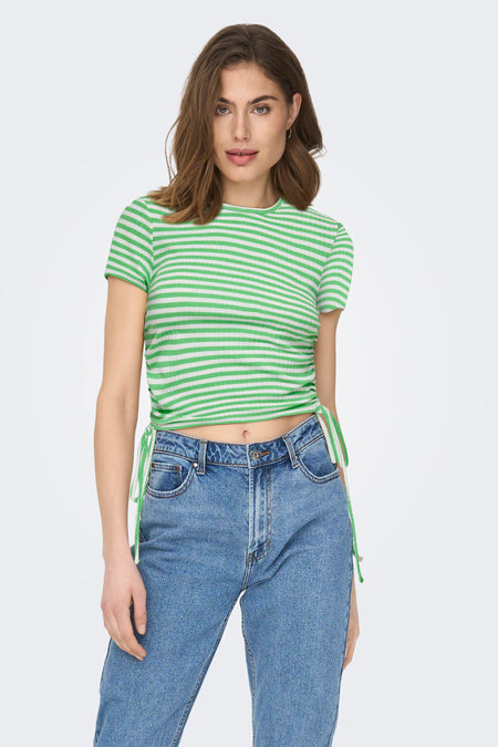 ONLWENDY S/S RUCHING TOP JRS