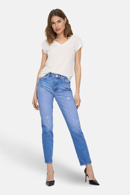 ONLFREE LIFE S/S MOD.V-NECK TOP JRS NOOS