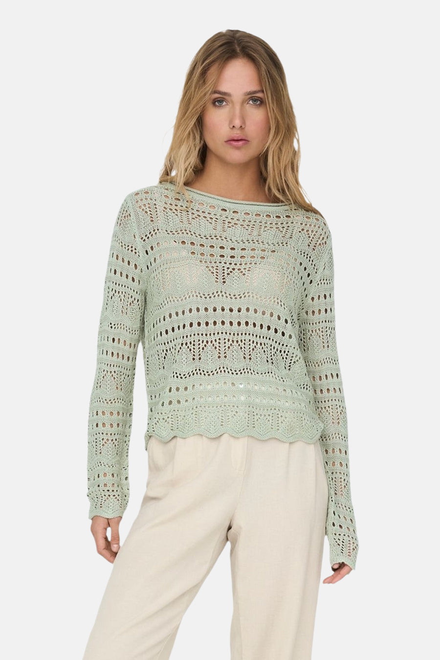 Pull col O vert - JDY - JDY