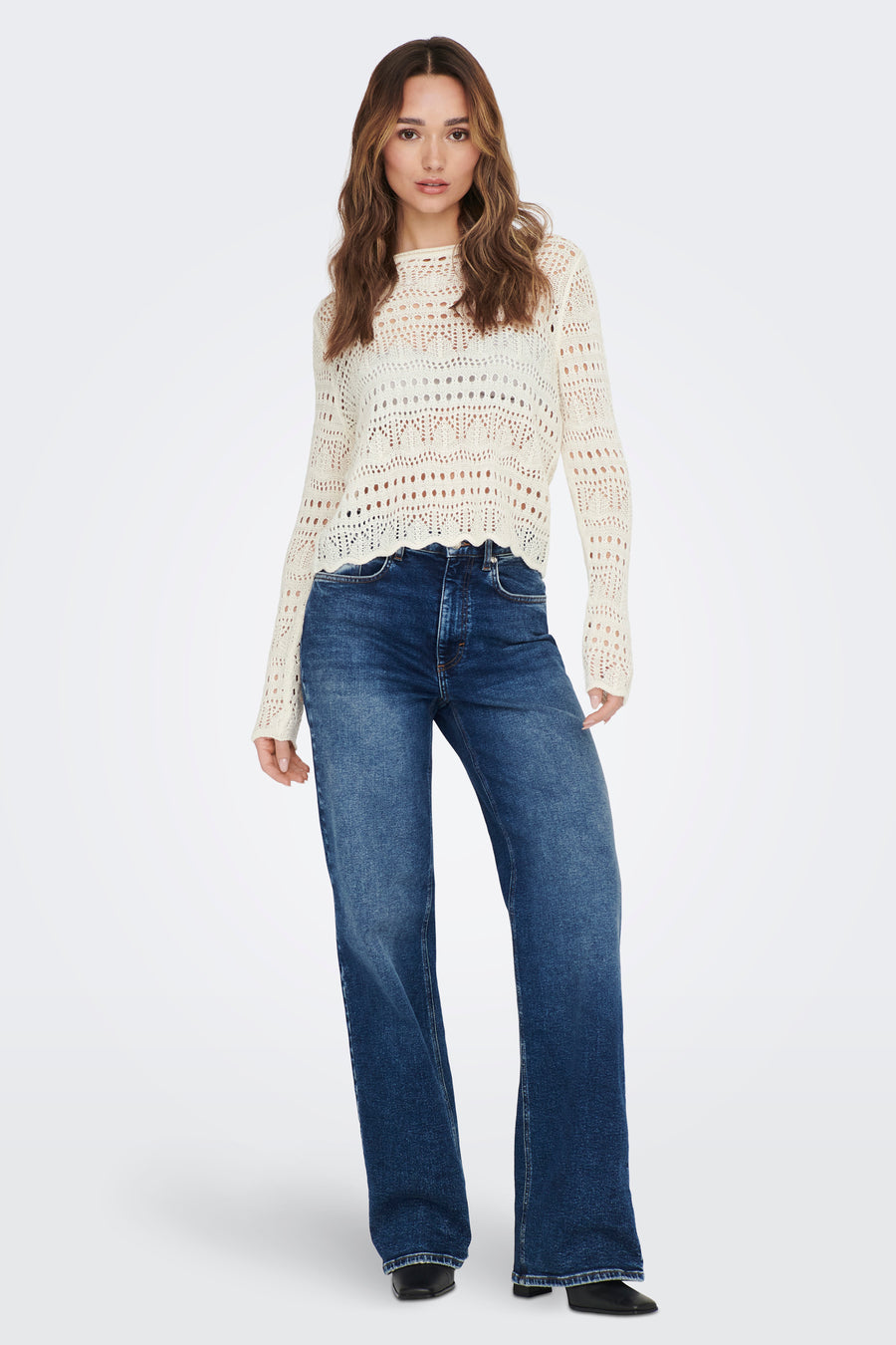 Pull à col rond - blanc - JDY