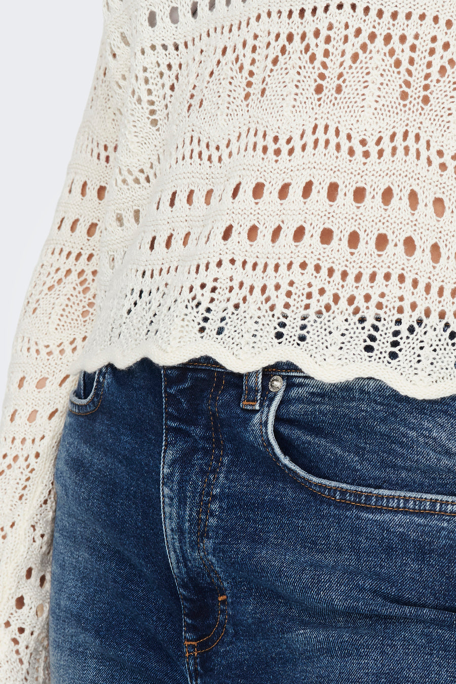 Pull à col rond - blanc - JDY